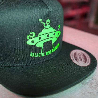 Bent Self 'Galactic Weed Bandits Solo Alien' (Snapback Hat) blk with flo-green