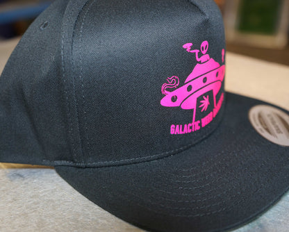 Bent Self 'Galactic Weed Bandits Solo Alien' (Snapback Hat) blk with flo-pink